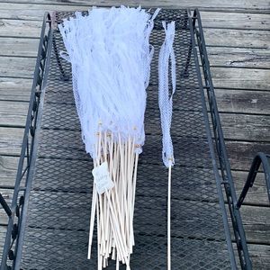 40 Jingle Bell Lace Ribbon or WEDDING Wands